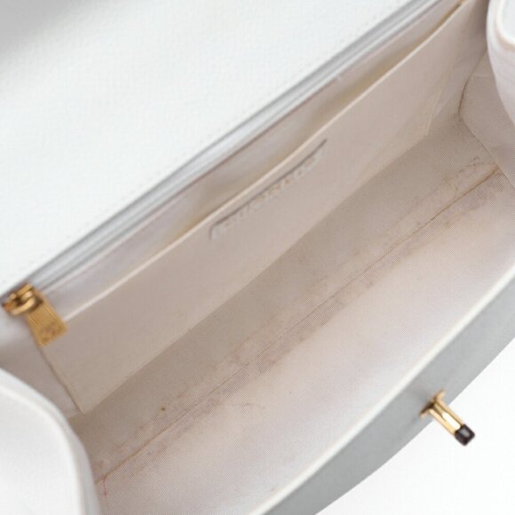 Authentic CHANEL Vintage Kelly Caviar Leather Top Handle Flap Bag Wood Handle - Picture 12 of 14